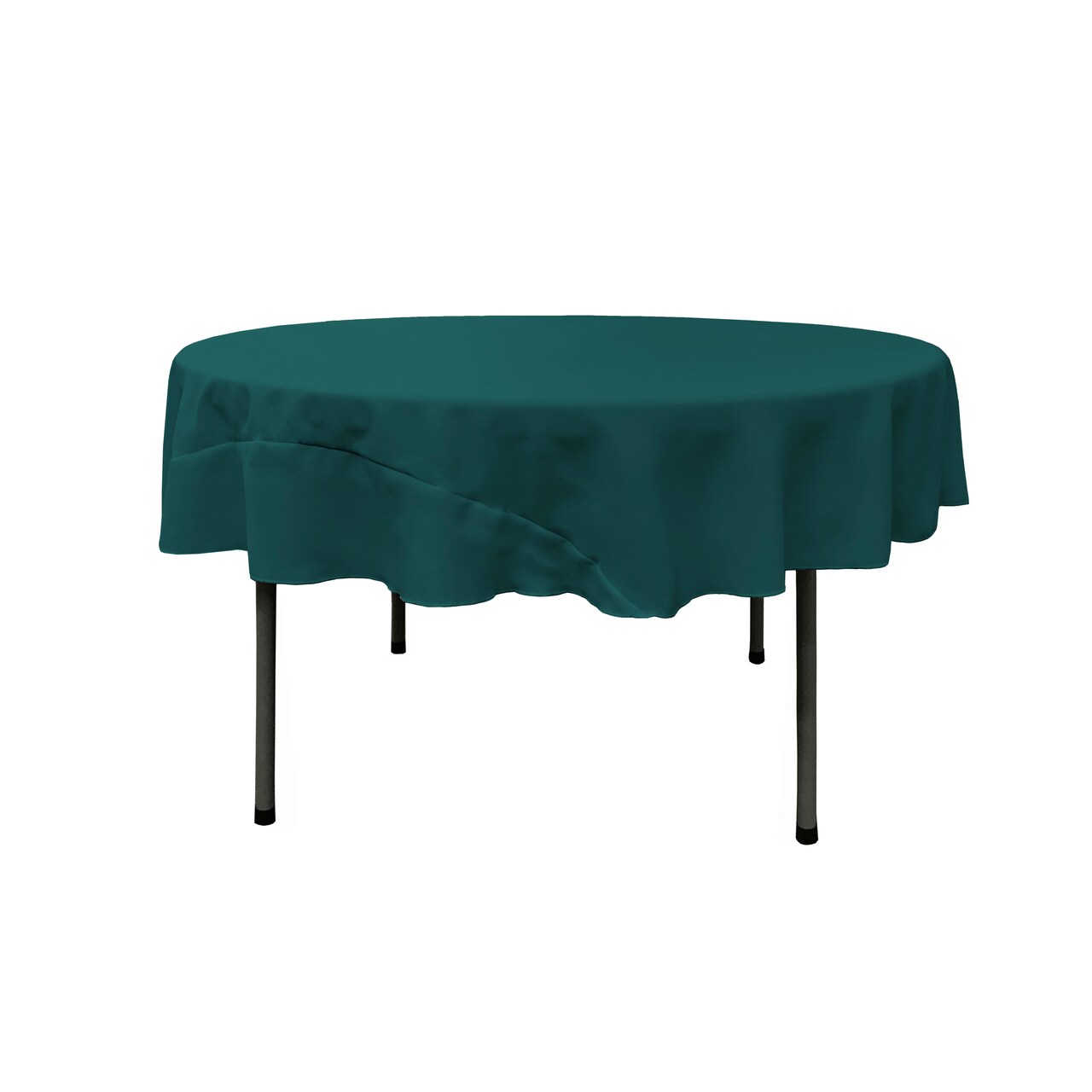 72-Inch Round Tablecloth 100% Polyester Poplin Wrinkle Resistant Durable Cover